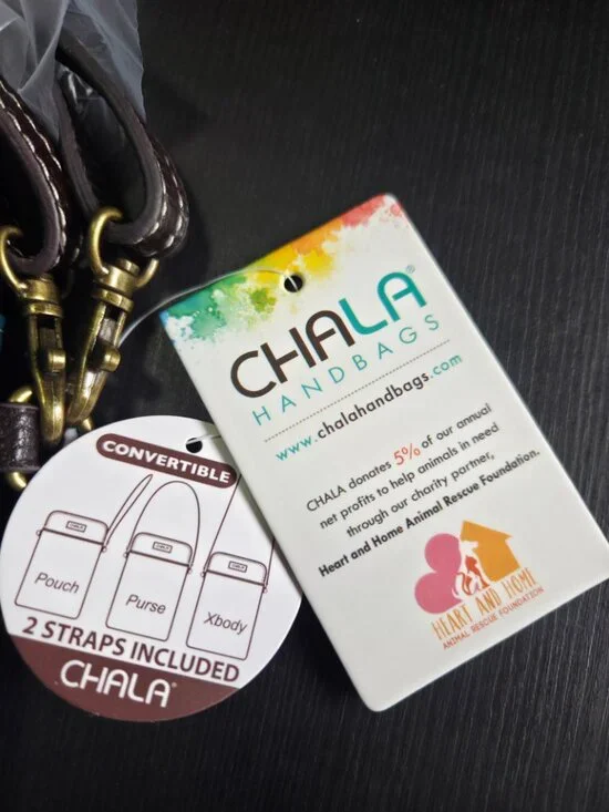 Chala Hen with Chicks Convertible Cellphone Crossbody/Purse/Pouch Turquoise NWT - Picture 7 of 7